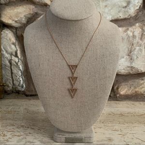 S&D pave spear necklace